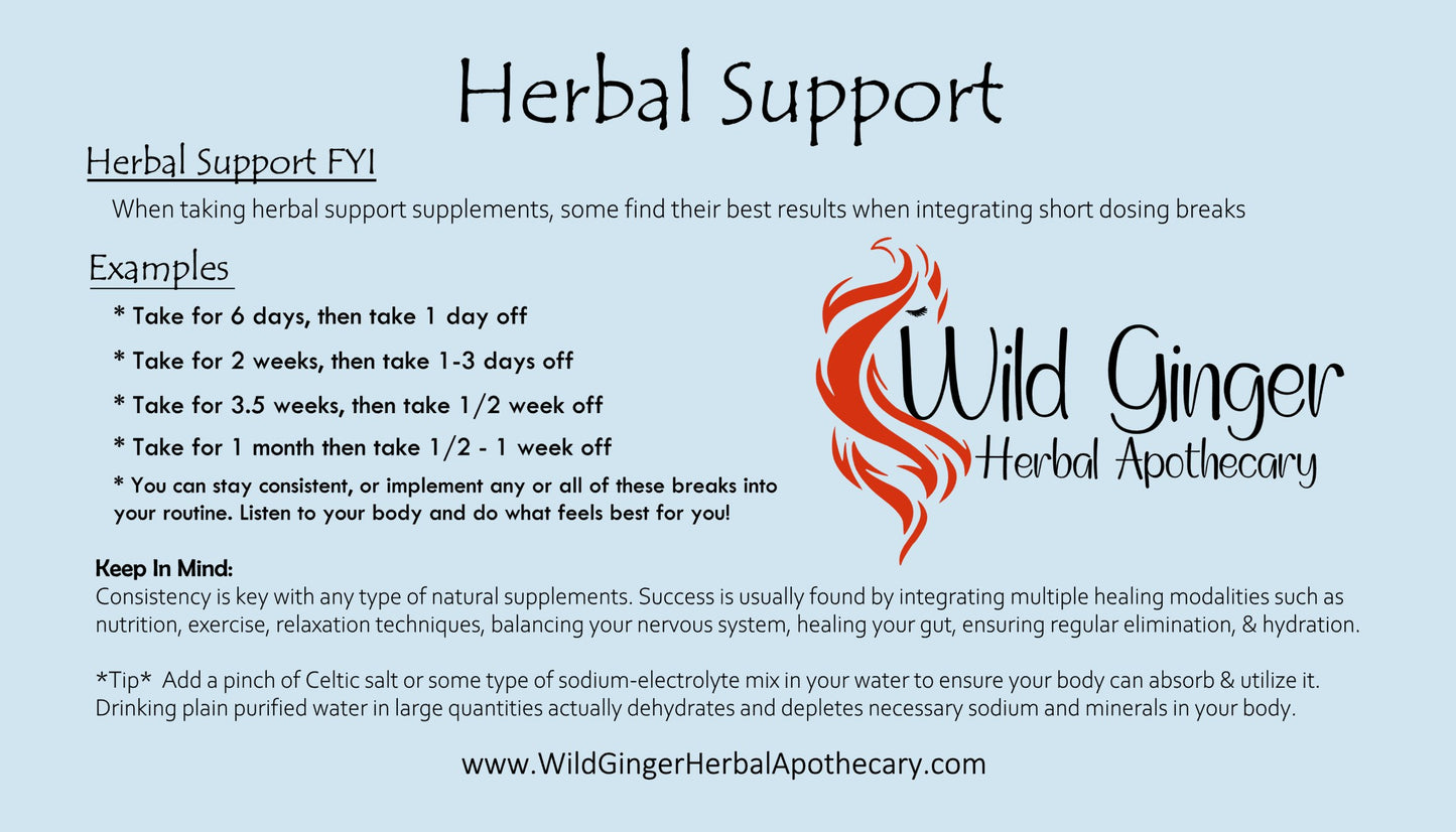 Herbal Support dosing breaks